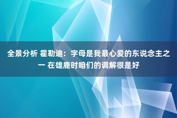 全景分析 霍勒迪：字母是我最心爱的东说念主之一 在雄鹿时咱们的调解很是好