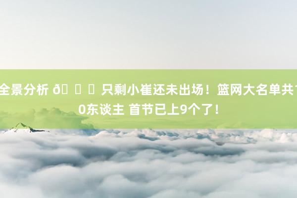 全景分析 👀只剩小崔还未出场！篮网大名单共10东谈主 首节已上9个了！