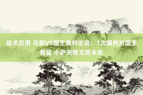 战术应用 马刺VS国王裁判论说：1次漏判对国王有益 小萨夹臂文班未吹